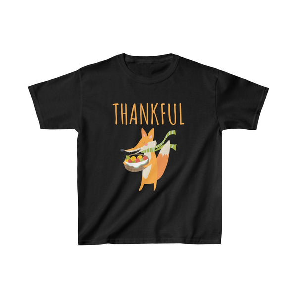 Funny Thanksgiving Shirts for Girls Thanksgiving Gifts Kids Thanksgiving Shirt Cute Fox Shirt Thankful Shirts