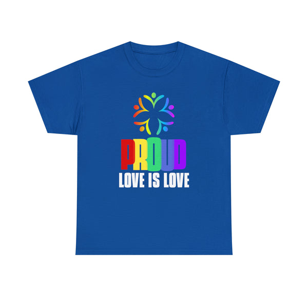 Proud LGBT Shirt Love is Love Shirt LGBTQ Pride Rainbow Flag Tshirts Shirts for Women Plus Size