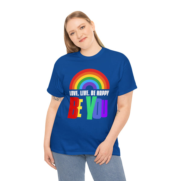 Be You LGBT Flag Lesbian Pride Month Transgender Rainbow Gay Tshirts Shirts for Women Plus Size