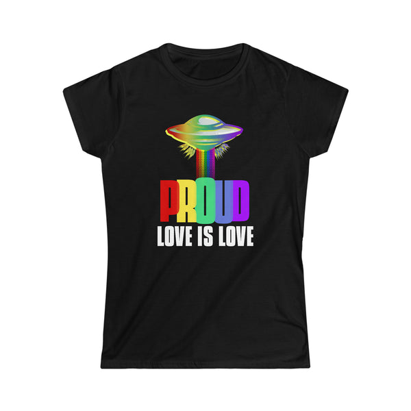 Proud LGBTQ Love is Love Lesbian Gay Queer Transgender Women Tops