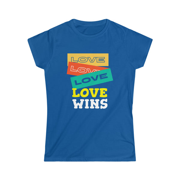 Love Wins Lesbian Gay Bisexual Transgender LGBT Ally Womens T Shirts