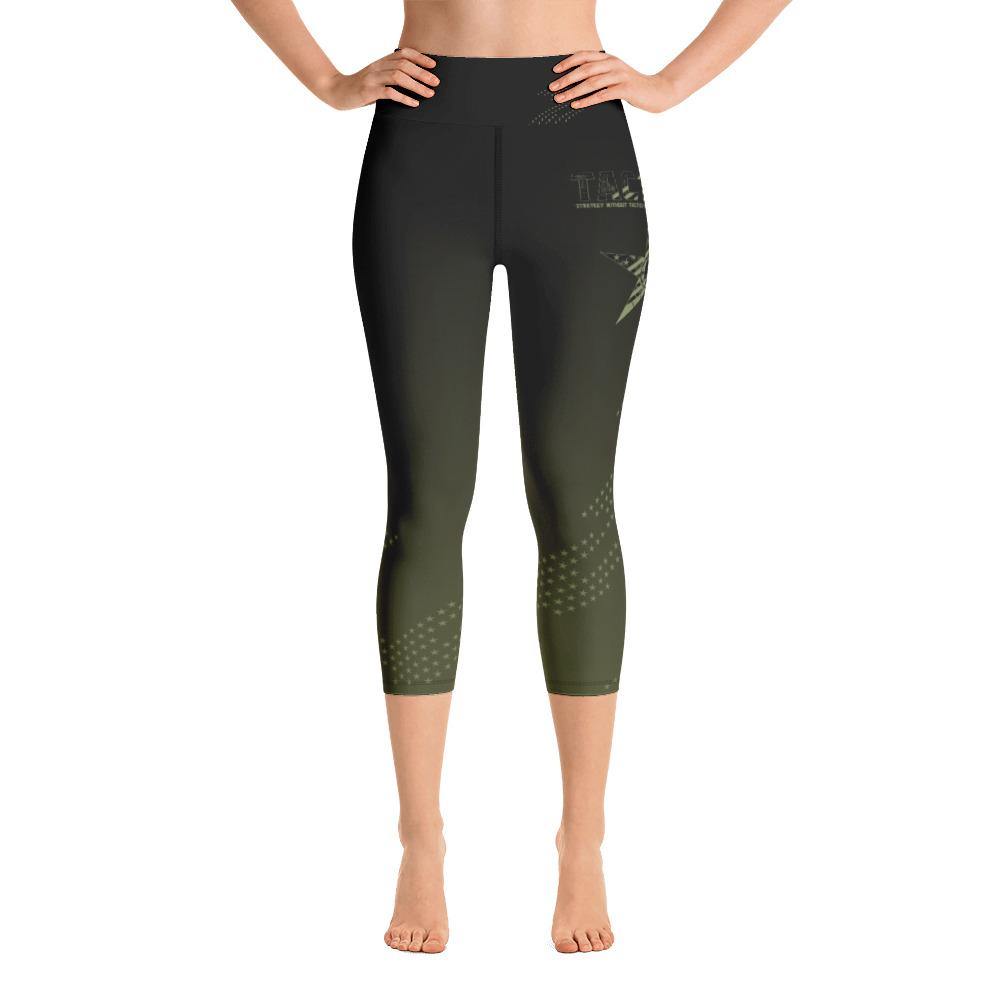 Lady Seamless Capri Leggings w/ High Wast Pants Tummy Control Workout  Running 4 Way Stretch Yoga Leggings - (White)