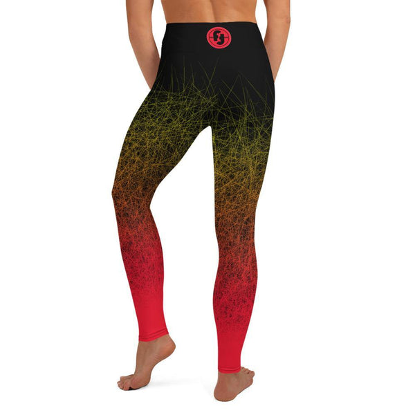 Red Core High Waisted Leggings for Women Butt Lift Yoga Pants for Women Tummy Control Leggings - Fire Fit Designs