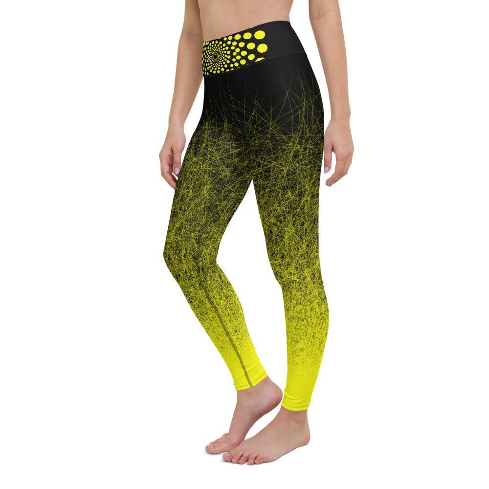 Black & Yellow Workout Leggings for Women Butt Lift Yoga Pants for Women  High Waisted Leggings for Women – Fire Fit Designs