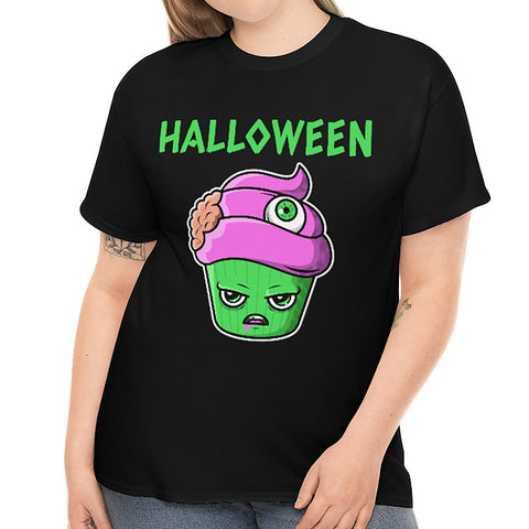 Mad Cupcake Halloween Shirts Women Plus Size Spooky Food Halloween Costumes for Plus Size Women