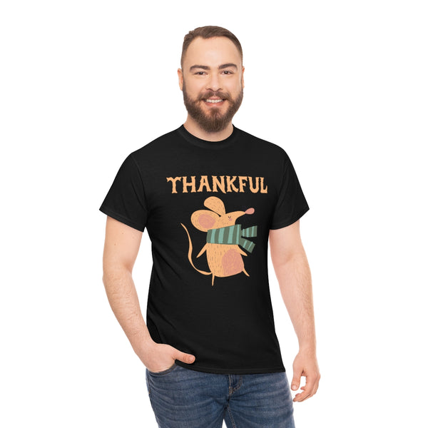 Mens Thanksgiving Shirt Mouse Shirt Mens Fall Shirts Plus Size Thankful Shirts for Men XL 2XL 3XL 4XL 5XL