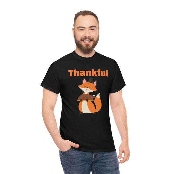 Funny Fox Big and Tall Thanksgiving Shirts for Men Plus Size Thankful Shirts for Men Plus Size Fall Shirt
