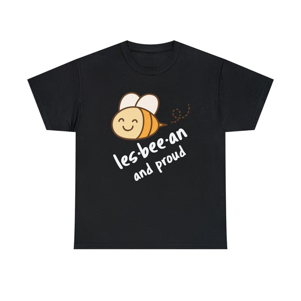 Lesbeean and Proud Bee Lesbian Shirt Womens Gay Pride LGBTQ Plus Size Shirts for Women