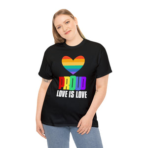 Proud LGBT Shirt Love is Love Tee Rainbow Lesbian Gay Pride Plus Size Tops for Women