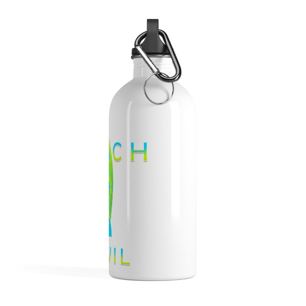 Beach Devil Stainless Steel Water Bottles Motivational Water Bottles + Carabiner & Key Chain Ring 14 oz