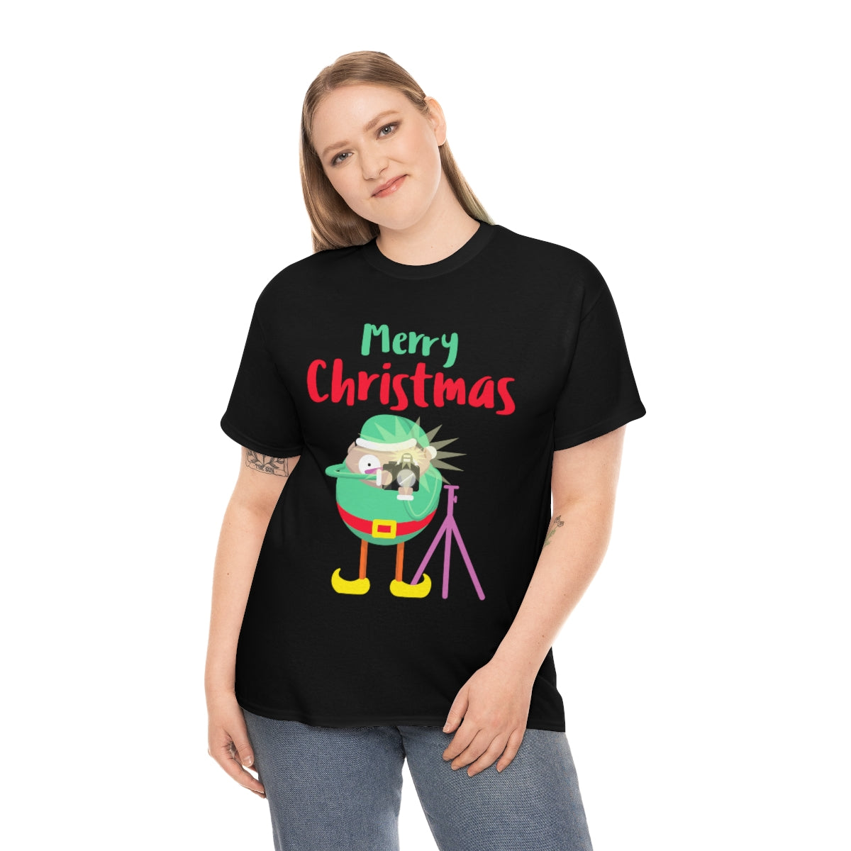 Funny Elf Christmas PJs Funny Christmas Shirts for Women Plus Size Christmas T-Shirt Womens Christmas Shirt