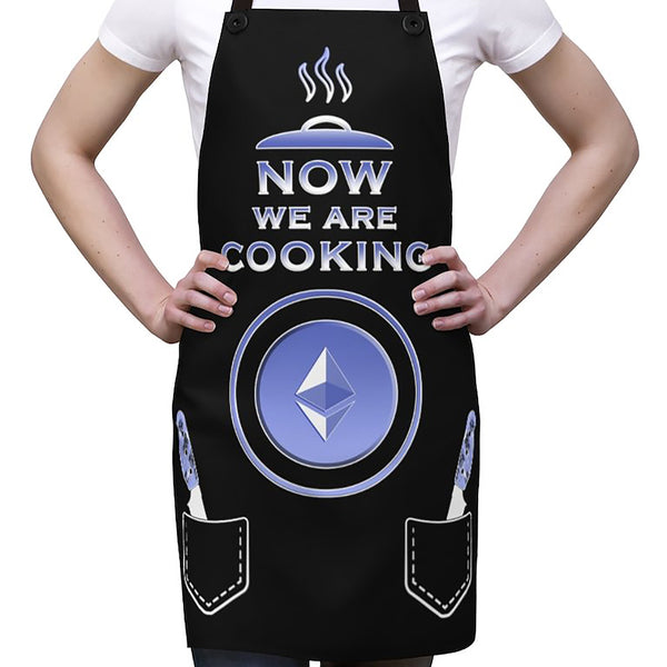 Ethereum Apron for Women Cryptocurrency Apron Kitchen Aprons for Women Chef Apron Funny Crypto Bitcoin Gifts