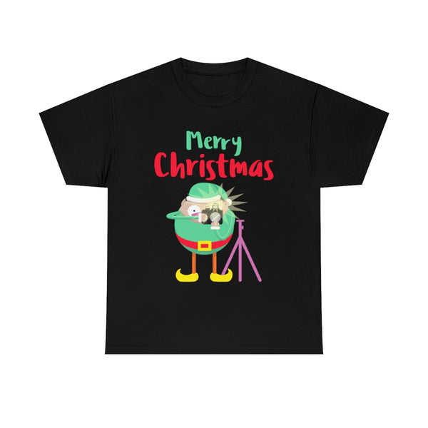 Funny Elf Christmas PJs Funny Christmas Shirts for Men Plus Size Christmas T-Shirt Mens Christmas Shirt
