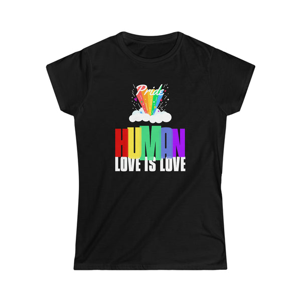 LGBT Human Rainbow Shirt Gay Lesbian Pride Shirt Rainbow Shirts for Women