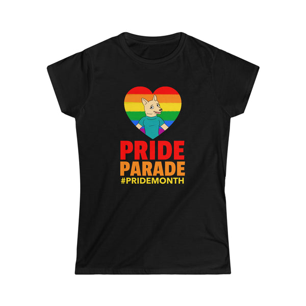 Pride Parade LGBT Flag Gay Pride Month Rainbow Lesbian Womens Shirts