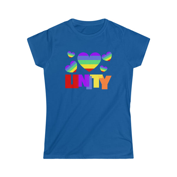 Unity LGBT Flag Gay Pride Month Rainbow Lesbian Transgender Womens Shirts