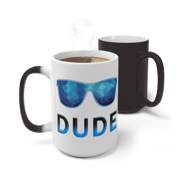 PERFECT DUDE Incredible Color Changing Mug Youth Boys Kids Men Pound It Noggin Blue Gift Hot Cup