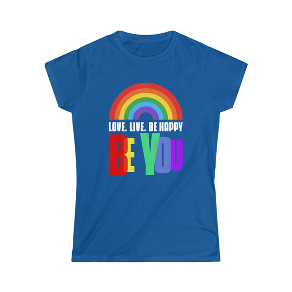 Be You LGBT Flag Lesbian Pride Month Transgender Rainbow Gay Shirts for Women