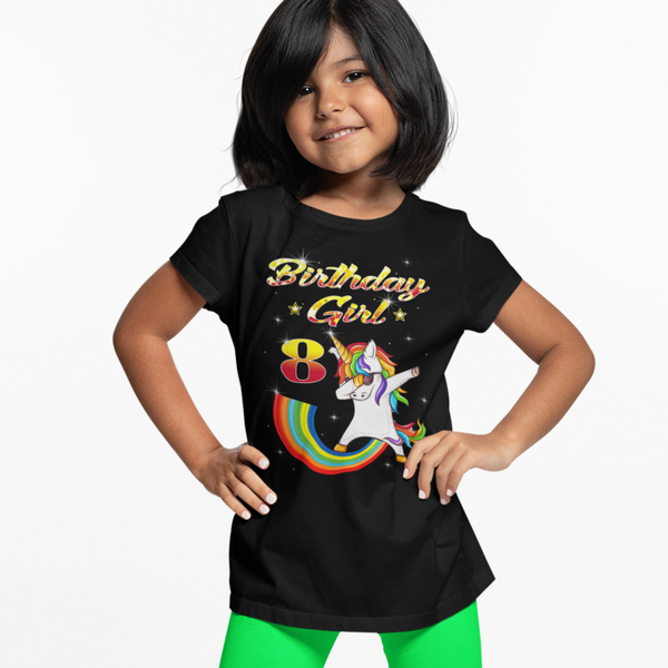 8th Birthday Girl Shirt 8th Birthday Shirt for Girls Unicorn Birthday Outfit Unicorn Birthday Shirt for Girls - Fire Fit Designs
