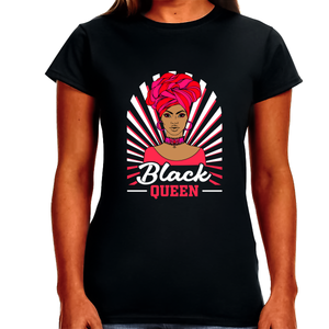 African Queen Shirts for Women Educated Black Girl Magic Womens Shirts