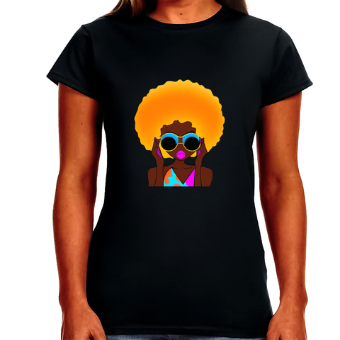 Black History T-shirt for Women Freedom Day Womens Black Pride Tee