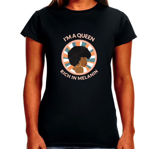 Black History T-shirt for Women Freedom Day Womens Black Pride Tee