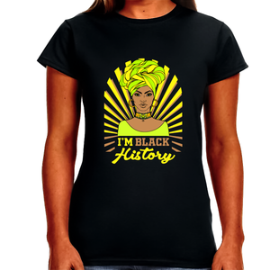 Drippin In Melanin Afro Women Black Pride Black History Womens T Shirts