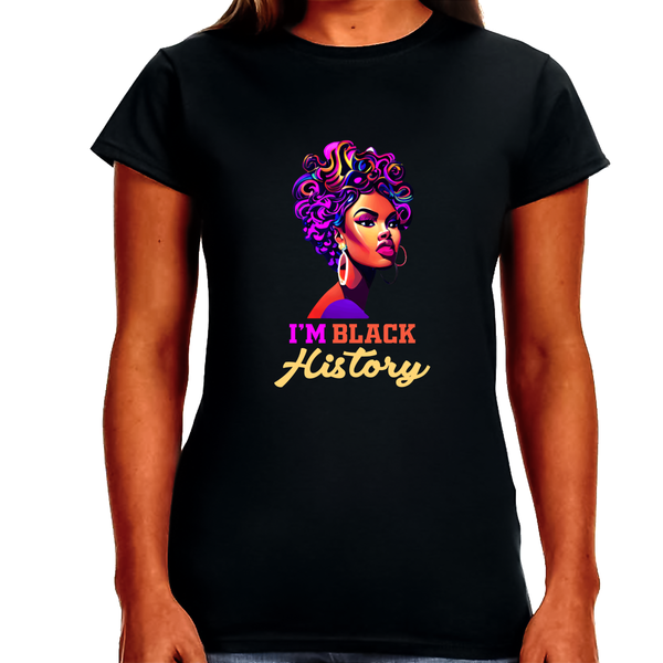 Black History T-shirt for Women Freedom Day Womens Black Pride Tee