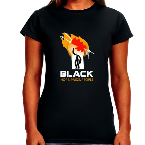 Black History T-shirt for Women Freedom Day Womens Black Pride Tee