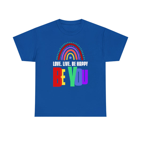 Be You LGBT Love Live Be Happy Love Pride Month LGBTQ Plus Size Tops for Women