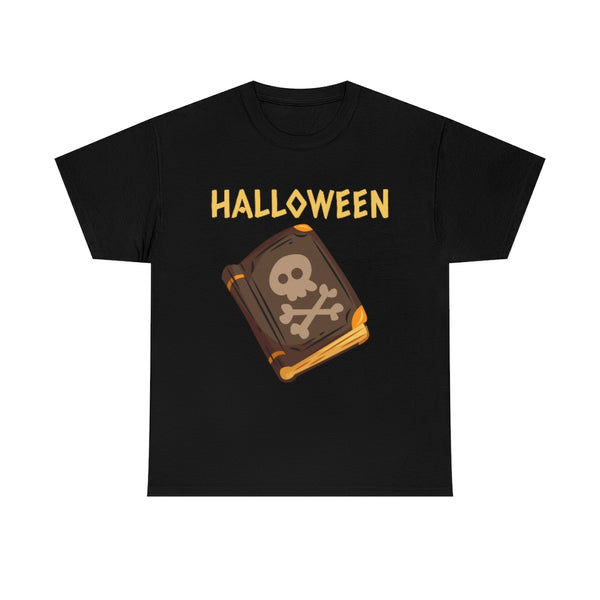 Evil Spell Book Plus Size Halloween Shirts for Women Skull Book Evil Halloween Costumes for Plus Size Women