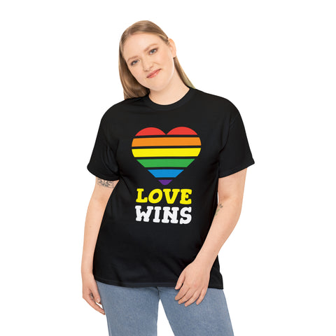 Love Wins LGBTQ Pride Rainbow Flag Lesbian Gay Pride Ally Plus Size Tops for Women