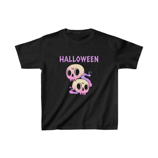 Cute Skulls Halloween Shirts for Boys Purple Skull Shirt Boys Halloween Shirt Kids Halloween Shirt