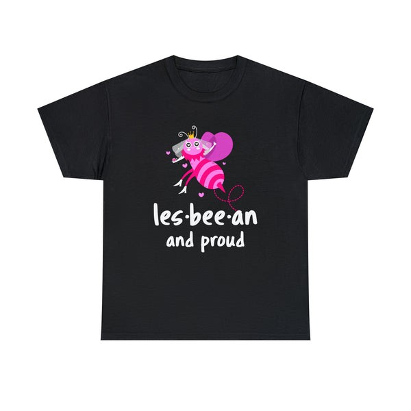 Lesbeean and Proud Bee Lesbian Shirts Gay LGBTQ Equality Plus Size Clothing for Women