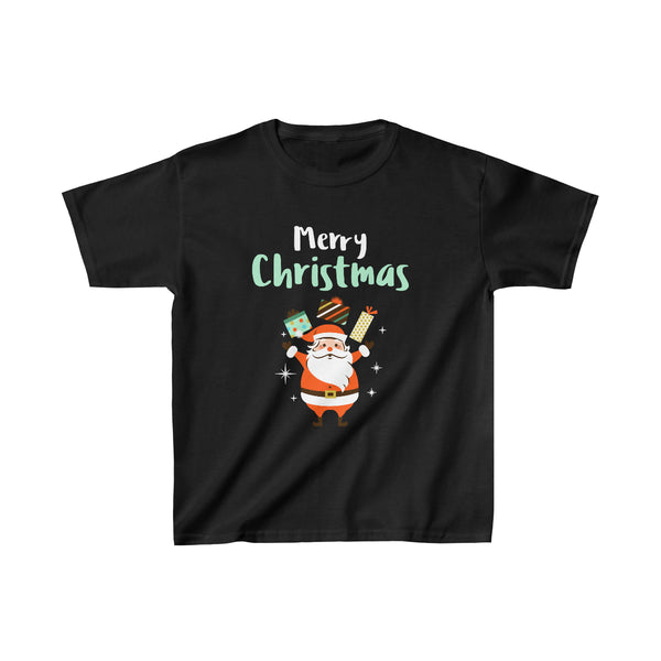 Cute Santa Kids Christmas Shirt for Boys Christmas Gift Christmas Shirt Funny Christmas Shirts for Boys