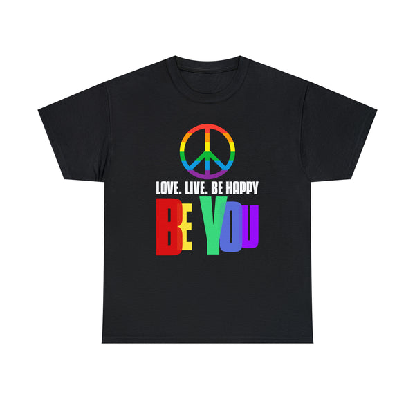 Be You LGBT Flag Gay Pride Month Rainbow Lesbian Transgender Plus Size Shirts for Women