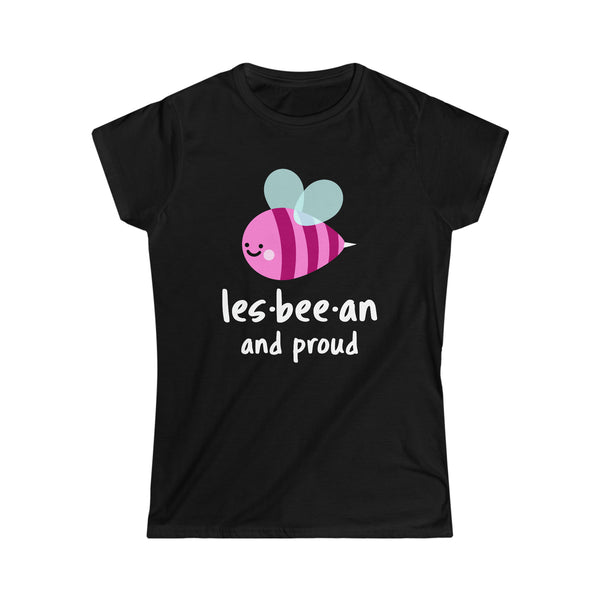 Lesbeean and Proud Bee Lesbian Shirt Womens LGBT Gay Lesbian Women Tops