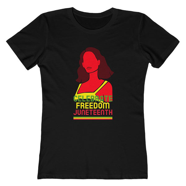 Black History T-shirt for Women Freedom Day Womens Black Pride Tee