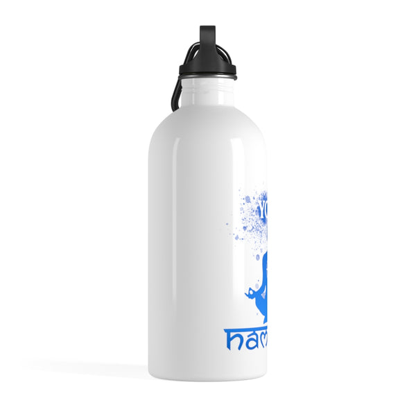 Yoga Stainless Steel Water Bottles Motivational Water Bottles + Carabiner & Key Chain Ring 14 oz