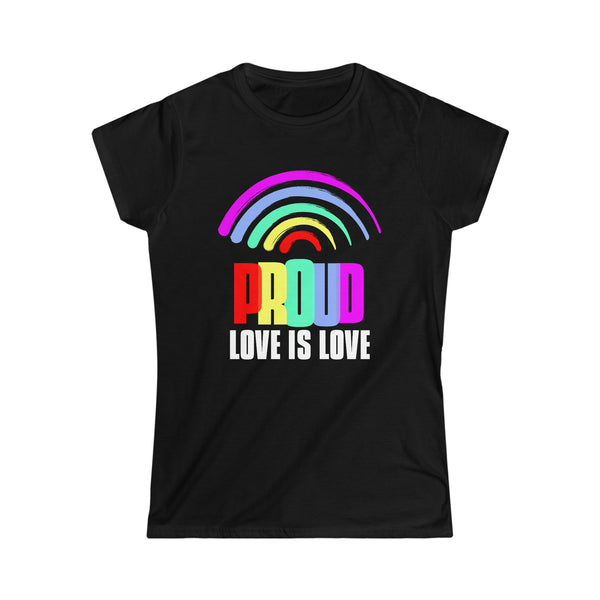 Proud LGBT Shirt Love is Love Shirt LGBTQ Gay Lesbian LGBT Women Tops