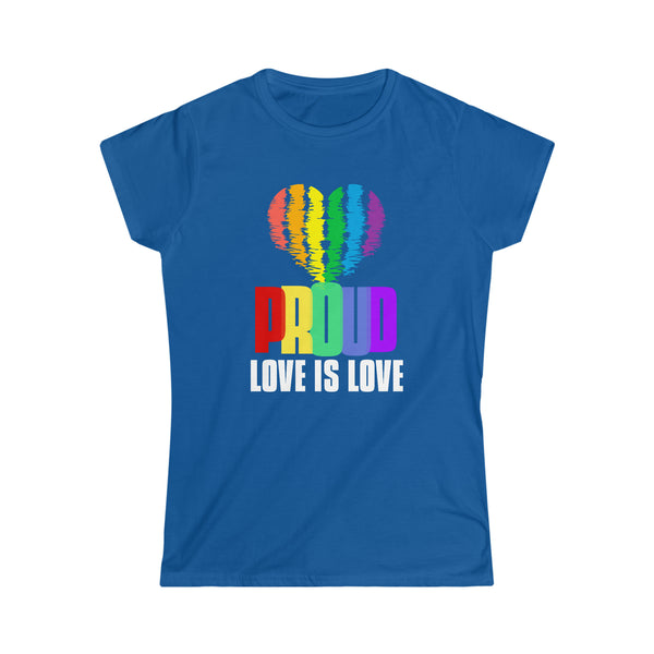 Proud LGBT TShirt Love is Love Shirt Equality Human Rights Shirts for Women