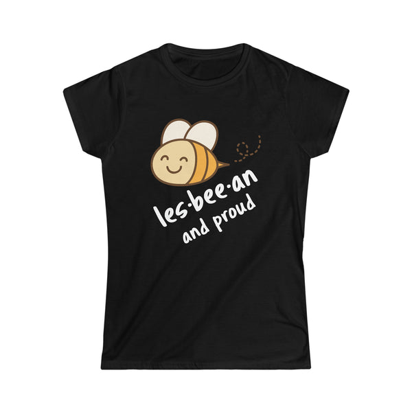 Lesbeean and Proud Bee Lesbian Shirt Womens Gay Pride LGBTQ Shirts for Women