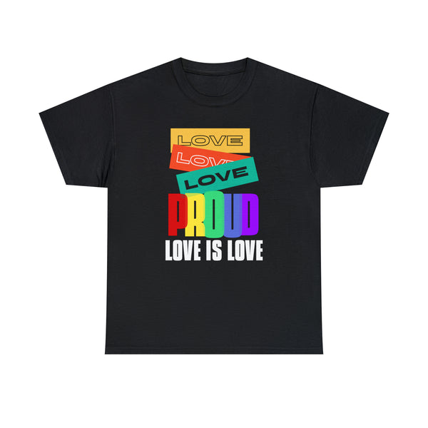 Proud LGBT Love is Love Lesbian Gay LGBT Pride Shirt LGBTQ Plus Size Tops for Women