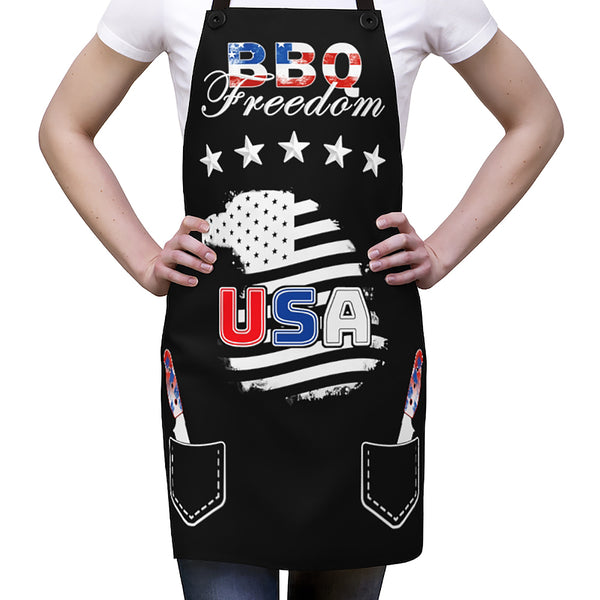 American BBQ Apron 4th of July BBQ Aprons for Women & Men USA Chef Apron Patriotic Grilling Gifts for Men