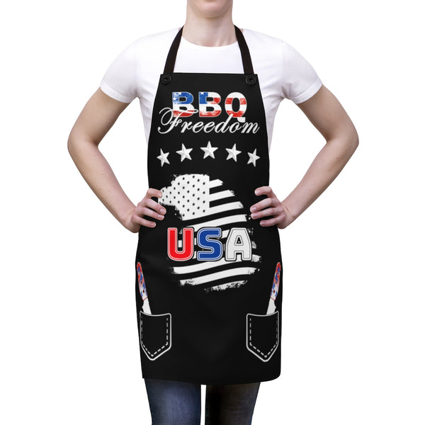 American BBQ Apron 4th of July BBQ Aprons for Women & Men USA Chef Apron Patriotic Grilling Gifts for Men