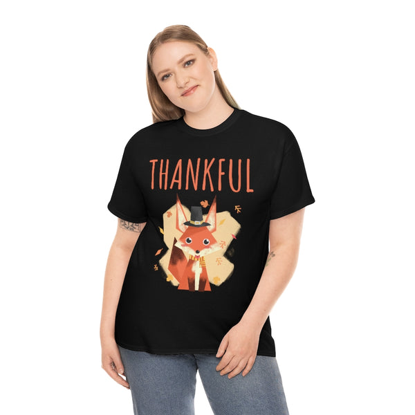 Plus Size Thanksgiving Shirts for Women Cute Fox Shirt Fall Shirts Women Plus Size Thankful Shirts for Women