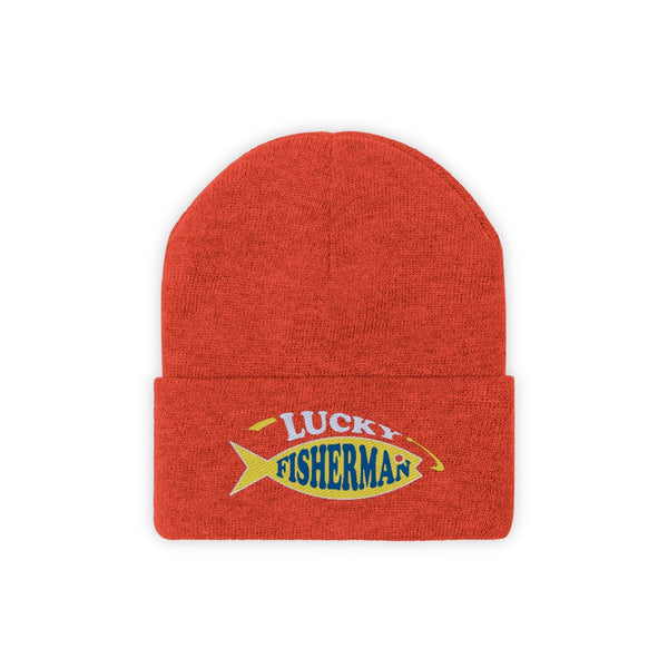 Lucky Fisherman Beanie Winter Hats for Men Boys Fishing Gifts Ice Fishing Gear Mens Christmas Gifts