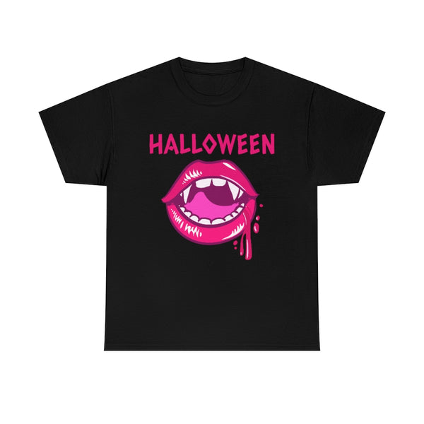 Pink Vampire Lips Halloween Clothes for Women Plus Size 1X 2X 3X 4X 5X Cute Halloween Costumes for Plus Size Women