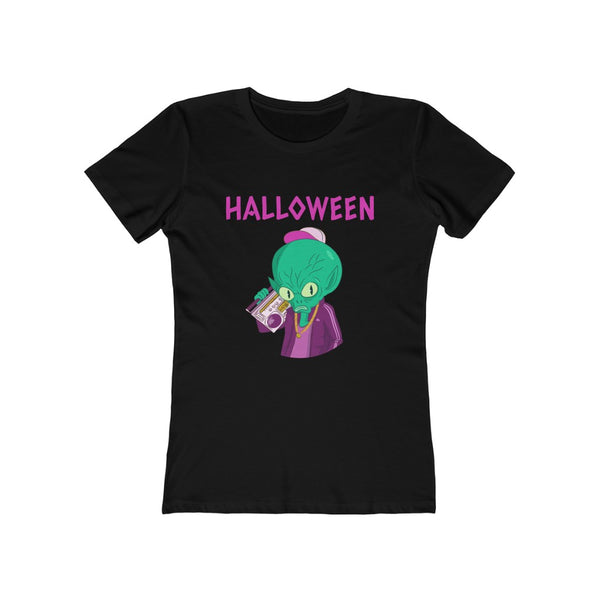 Boombox Alien Halloween Shirt Women Funny Alien Halloween Tshirts Women Halloween Costumes for Women