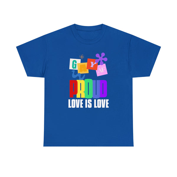 Proud LGBT Love is Love Lesbian Gay Bisexual LGBT Rainbow Tshirts Shirts for Women Plus Size